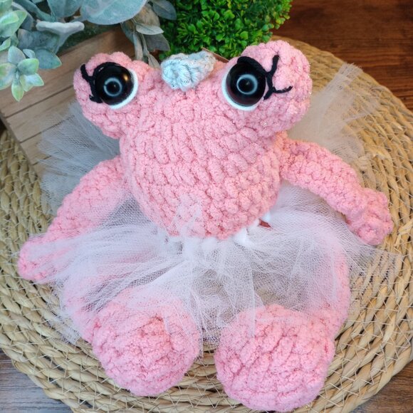 Tutti-Frog Princess Handmade Crochet by Me - Picture 1 of 5